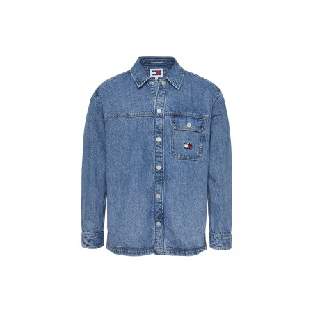 Tommy Jeans Essential Denim Overshirt Πουκάμισο Μακρυμάνικο Ανδρικό 