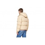 Tommy Jeans Alaska Ανδρικό Puffer Μπουφάν με Κουκούλα Μπεζ