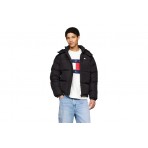 Tommy Jeans Alaska Ανδρικό Puffer Μπουφάν με Κουκούλα Μαύρο