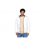 Tommy Jeans Essential Down Ανδρικό Puffer Μπουφάν με Κουκούλα Λευκό