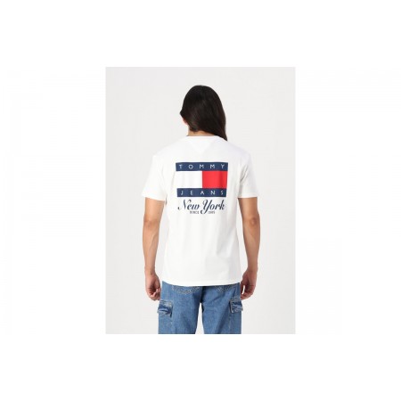 Tommy Jeans Ανδρικό Κοντομάνικο T-Shirt Λευκό