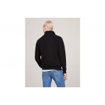 Tommy Jeans Entry Half Zip Ανδρική Μακρυμάνικη Μπλούζα Μαύρη