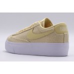 Nike Blazer Low Platform Γυναικεία Sneakers Μπεζ, Λευκά