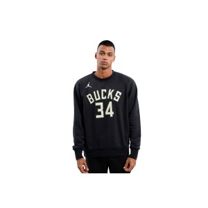 Jordan Nba Milwaukee Bucks Μπλούζα Με Λαιμόκοψη Ανδρική (DN9824 010)