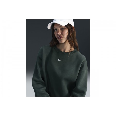 Nike Sportswear Phoenix Fleece Γυναικεία Μακρυμάνικη Μπλούζα Χακί