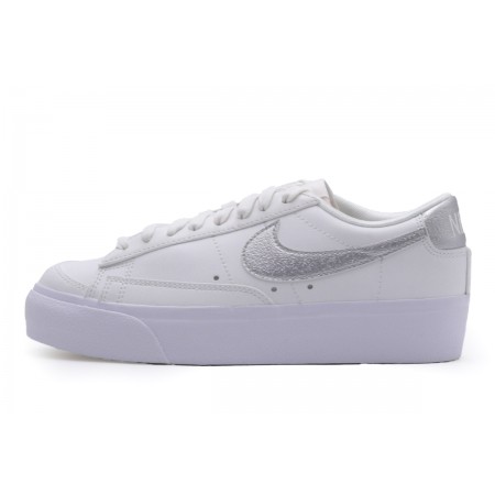 Nike Blazer Low Platform Γυναικεία Sneakers Λευκά, Ασημί