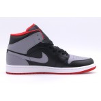 Jordan Air 1 Bred Shadow Mid Sneakers Μαύρα, Γκρι, Λευκά, Κόκκινα