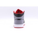 Jordan Air 1 Bred Shadow Mid Sneakers Μαύρα, Γκρι, Λευκά, Κόκκινα