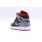 Jordan Air 1 Bred Shadow Mid Sneakers Μαύρα, Γκρι, Λευκά, Κόκκινα