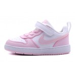 Nike Court Borough Low Recraft Βρεφικά Sneakers Λευκά, Ροζ