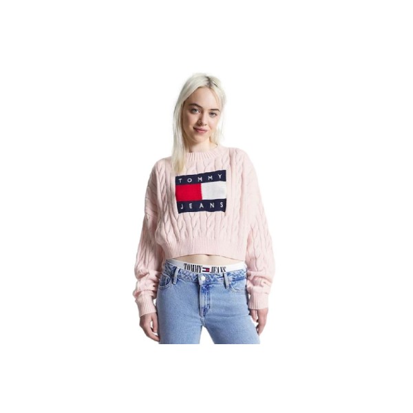 Tommy Jeans Tjw Bxy Center Flag Sweater Μπλούζα Πλεκτή Γυναικεία (DW0DW14261 TJ9)