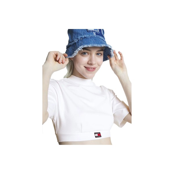 Tommy Jeans Tjw Sp Crp Xs Bande Mock Neck Crop Top Κοντομάνικο (DW0DW16111 YBR)