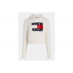 Tommy Jeans Tjw Center Flag Cable Πλεκτό Hoodie Γυναικείο (DW0DW16528 YBH)