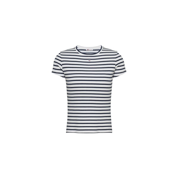 Tommy Jeans Slim Essential Rib Ss Ext T-Shirt Γυναικείο (DW0DW17383 0FC)