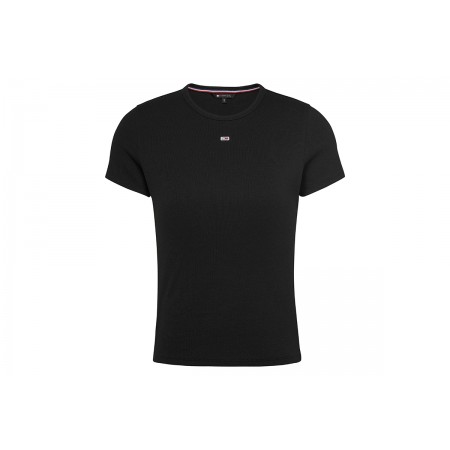 Tommy Jeans Slim Essential Rib Γυναικείο Κοντομάνικο T-Shirt