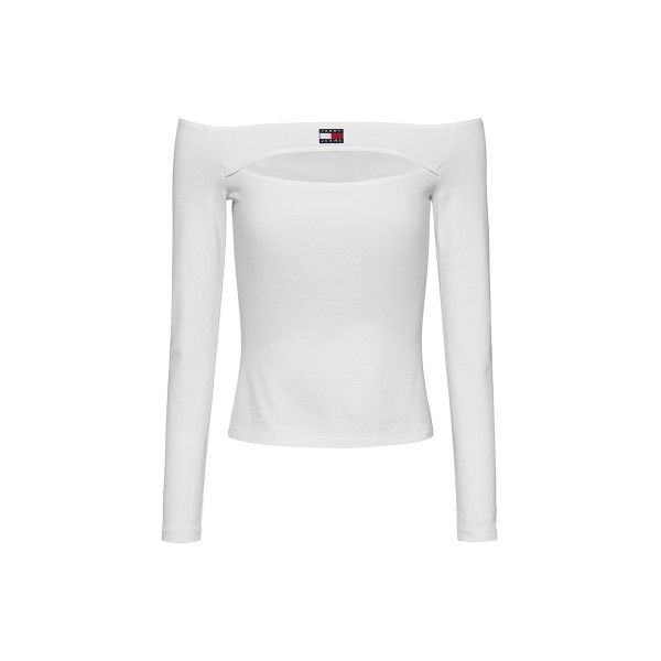 Tommy Jeans Slim Badge Cutout Top Ls (DW0DW18437 YBR)