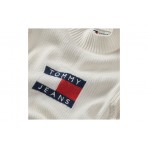 Tommy Jeans Center Flag Sweater Γυναικείο Αμάνικο Φόρεμα Mini