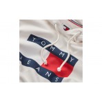 Tommy Jeans Tommy Flag Γυναικείο Φούτερ Με Κουκούλα Εκρού