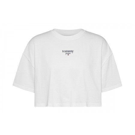 Tommy Jeans Oversized Essential Logo Κοντομάνικη Crop Top Μπλούζα