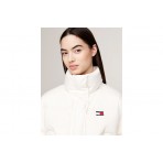 Tommy Jeans Back Flag Alaska Γυναικείο Puffer Μπουφάν Λευκό