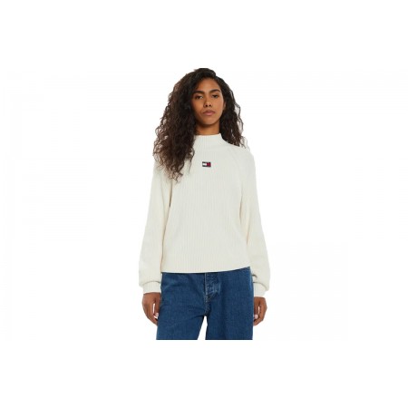 Tommy Jeans Badge Mockneck Cropped Πουλόβερ Γυναικείο 