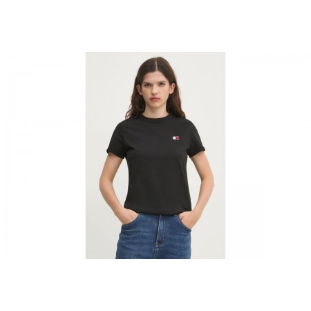 Tommy Jeans Γυναικείο Κοντομάνικο T-Shirt Μαύρο