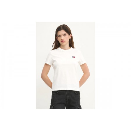 Tommy Jeans Γυναικείο Κοντομάνικο T-Shirt Λευκό