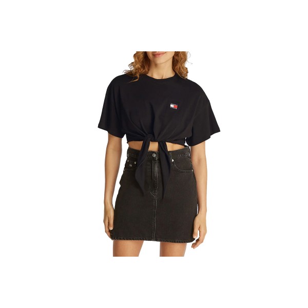 Tommy Jeans Reg Waist Tie Crop Top Κοντομάνικο Γυναικείο (DW0DW20321 BDS)