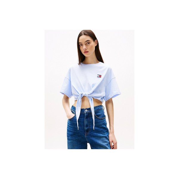 Tommy Jeans Reg Waist Tie Crop Top Κοντομάνικο Γυναικείο (DW0DW20321 C3Q)