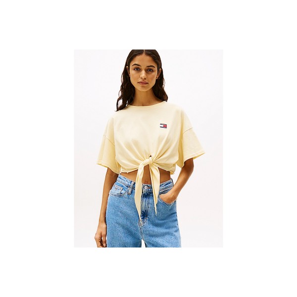 Tommy Jeans Reg Waist Tie Crop Top Κοντομάνικο Γυναικείο (DW0DW20321 ZGA)