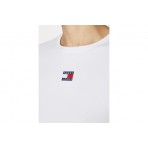 Tommy Jeans Γυναικείο Κοντομάνικο T-Shirt με Λαιμόκοψη Λευκό