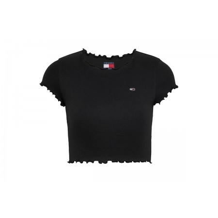 Tommy Jeans Babylock Γυναικείο Κοντομάνικο T-Shirt Μαύρο