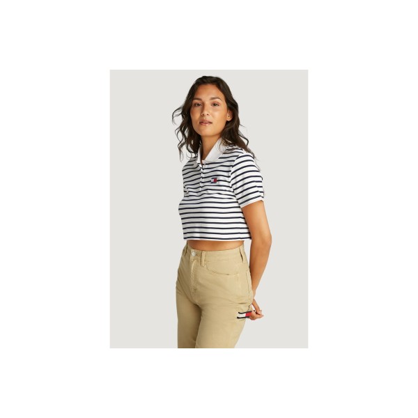 Tommy Jeans Γυναικείο Κοντομάνικο Polo Crop Top (DW0DW21363 0FC)