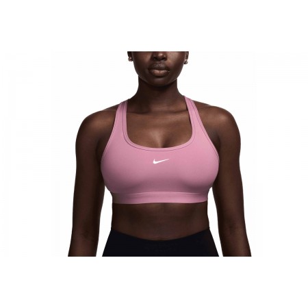 Nike Swoosh Light Support Γυναικείο Μπουστάκι Ροζ