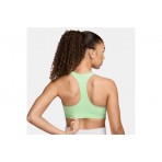 Nike Swoosh Medium Support Γυναικείο Μπουστάκι Λαχανί