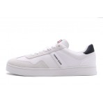 Tommy Jeans Leather Retro Cupsole Ανδρικά Sneakers Λευκά, Γκρι