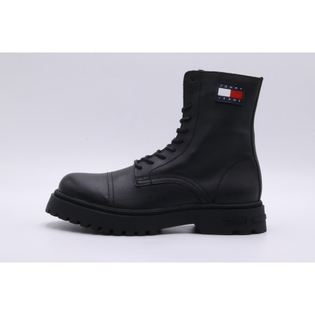 Tommy Jeans Tjm Lace Up Mid Smooth Μποτάκια Μόδας 