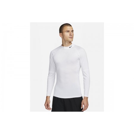 Nike Pro Fitness Dri-FIT Ανδρική Μακρυμάνικη Μπλούζα Λευκή