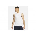 Nike Pro Dri-FIT Ανδρική Αμάνικη Μπλούζα Λευκή