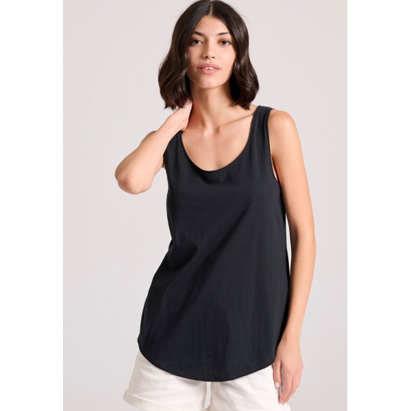 Funky Buddha Μπλούζα Με Τιράντες Γυναικεία (FBL009-104-04-BLACK)