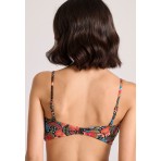 Funky Buddha Γυναικείο Μαγιό Bikini Top Με All Over Τύπωμα