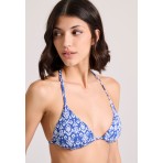 Funky Buddha Γυναικείο Εμπριμέ Μαγιό Bikini Top Ρουά, Λευκό