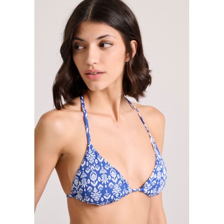 Funky Buddha Γυναικείο Εμπριμέ Μαγιό Bikini Top Ρουά, Λευκό