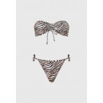 Funky Buddha Γυναικείο Εμπριμέ Strapless Μαγιό Bikini Top