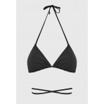 Funky Buddha Γυναικείο Μαγιό Bikini Top Με Κορδόνια Μαύρο