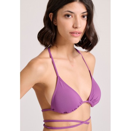 Funky Buddha Γυναικείο Μαγιό Bikini Top Με Κορδόνια Μωβ