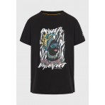 Funky Buddha Γυναικείο Κοντομάνικο T-Shirt Μαύρο