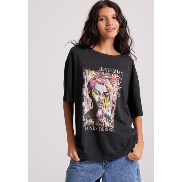 Funky Buddha T-Shirt  Γυναικείο (FBL009-121-04-BLACK)