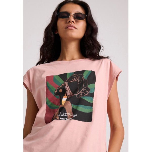 Funky Buddha T-Shirt Γυναικείο (FBL009-129-04-DUSTY-PINK)