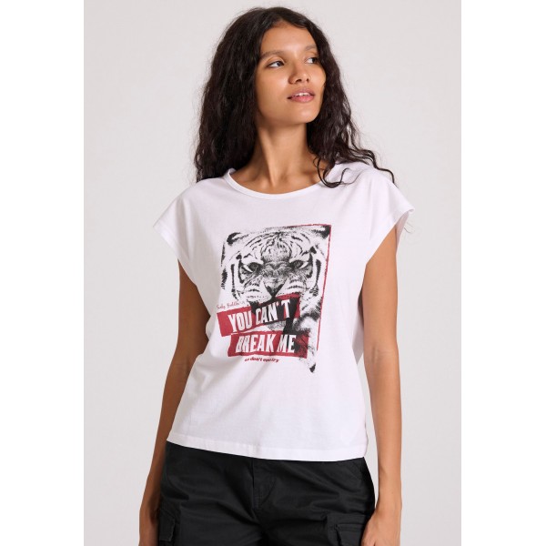 Funky Buddha T-Shirt Γυναικείο (FBL009-160-04-WHITE)